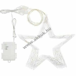 Lotti LED függöny 8 csillaggal 176LED melegfehér timer IP44 1, 75m világító hossz 6, 75m 76426 kép