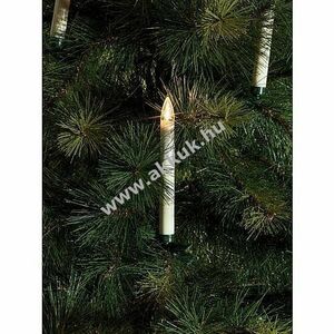 Konstsmide 1930-100 10db vezeték nélküli LED gyertya 18cm távirányítóval elemmel IP44 melegfehér kép