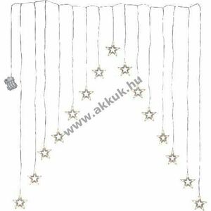 Star Trading LED fényfüggöny Decystar 729-42 15x5 LED melegfehér 1, 2m elemmel működő kép