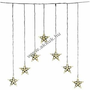 Konstsmide LED csillagfüggöny 7 csillag Ø16cm 35LED 24V 1243-103 melegfehér kép