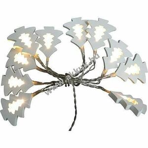 EGB LED díszfüzér fa díszekkel melegfehér időzítővel 3xAA 1, 4m 10LED kép