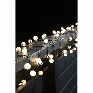 Konstsmide LED gömb fényfüzér 80LED melegfehér 24V tápegységgel 6, 32m fekete 3696-107 kép