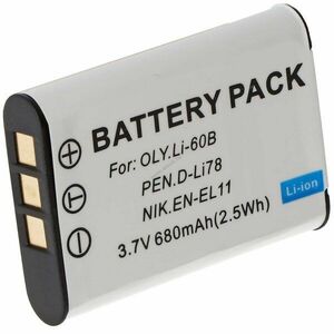 Helyettesítő akku Nikon EN-EL11 3, 7V 570-680mAh Li-Ion fényképezőgép CoolPix S550 S560 kép