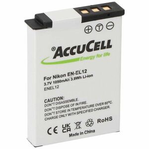 Helyettesítő akku Nikon EN-EL12 3, 7V 1050mAh fényképezőgép Li-Ion kép