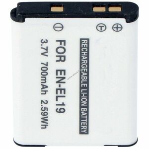 Helyettesítő akku EN-EL19 COOLPIX S2500 S3100 S4100 fényképezőgép kép