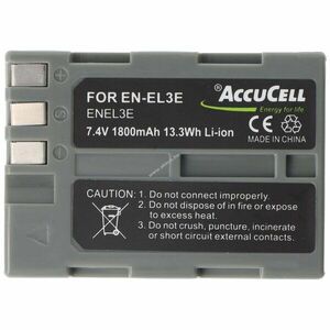 Helyettesítő akku fényképezőgép Nikon EN-EL3e 7, 4V 1800mAh 1db/csomag Li-Ion kép