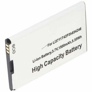 Helyettesítő akku mobiltelefon Li3711T42P3h654246 LI3715T42P3H654251 3.7V 1500mAh Li-Ion kép