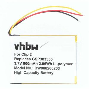 Helyettesítő akku JBL GSP383555 3.7V 800mAh Li-Polymer bluetooth hangszóró kép
