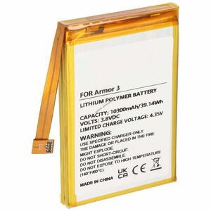 Helyettesítő akku Ulefone Armor 3 mobiltelefon 3.8V 10300mAh Li-Polymer kép