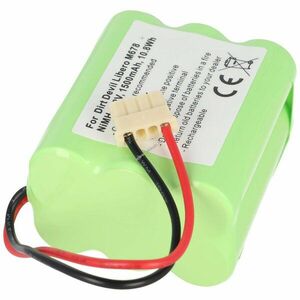 Helyettesítő akku porszívó Dirt Devil Libero M678 EVO M678 0678004 7, 2V 1500mAh NiMH kép