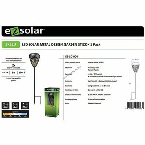 Ez solar LED napelemes kerti lámpa AAA akku 1.2V 250mAh 1db/csomag NiMH kép