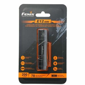 Fenix E12 V3.0 zseblámpa 200lm AA/Mignon ceruza vagy NiMH üzemeltetés ultrakompakt kép