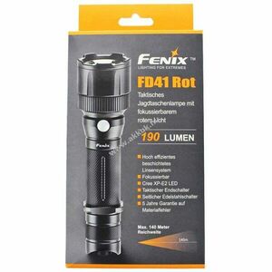Fenix FD41 vörös LED zseblámpa Cree XP-E2 190lm fókuszálható (nincs fehér LED) kép