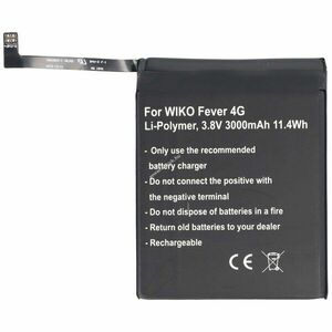 Helyettesítő akku Wiko Fever TLP15J15 3, 8V 3000mAh mobiltelefon Li-Ion kép