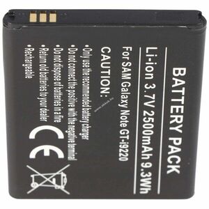 Helyettesítő akku Samsung Galaxy Note mobiltelefon GT-i9220 GT-N7000 EB6152 3, 7V 2500mAh Li-Ion kép