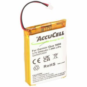 Helyettesítő akku Garmin A2X128A2 1A2W423C2 GPS navigáció 3, 7V 2000mAh extended Li-ion kép