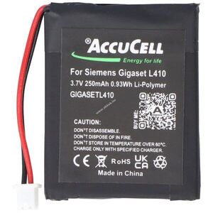 Helyettesítő akku Siemens Gigaset L410 S30852-D2240-X1 V30145-K1310-X448 3, 7V 250mAh dect telefon kép