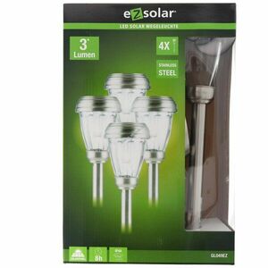 Ez solar GL049EZ napelemes kerti útlámpa AA akku 900mAh 4db/csomag NiMH kép