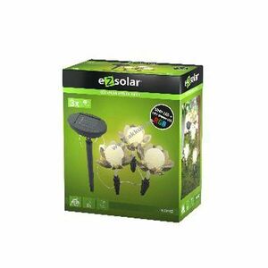 Ez solar napelemes LED lotusvirág 3db/csomag külső napelempanel akkukkal együtt AAA (mikro) kép
