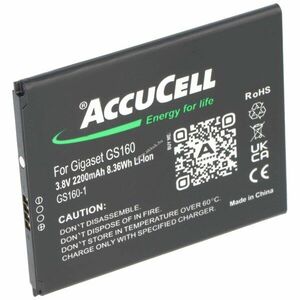 Helyettesítő akku Gigaset GS160 V30145-K1310-X463 3, 8V 2200mAh mobiltelefon Li-Ion kép