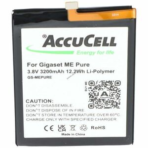 Helyettesítő akku Gigaset ME Pure GS53-6 GI03 mobiltelefon 3, 8V 3200mAh 12, 2Wh Li-Polymer kép