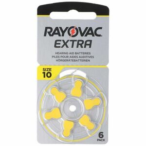Rayovac PR70 H10MF Nr.10 1, 45V 105mAh 6db/csomag hallókészülék elem cink-levegő kép