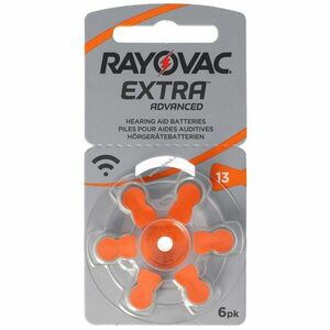 Rayovac H13MF Nr.13 PR48 Extra Advanced 310mAh 6db/csomag hallókészülék elem kép