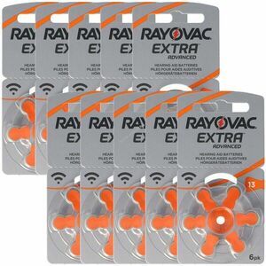 Rayovac Varta HA13 IEC PR48 4606 945 406 hallókészülék elem 60db/csomag kép