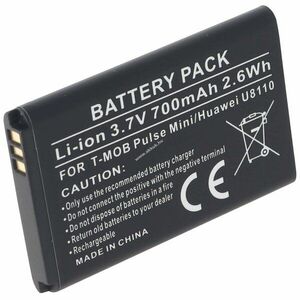 Helyettesítő akku PDA és MP3 T-Mobile Pulse Mini/Tap HB5A2H Huawei U8110 U7519 3, 7V 700mAh Li-Ion kép