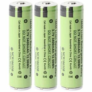Helyettesítő akku Panasonic NCR18650B 3.7V 3400mAh 3db/csomag 18650 vadkamera Li-Ion kép