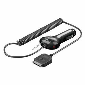 Autós töltőkábel 12V/24V 2A Apple iPad fekete spirálkábel 1, 5m pda és mp3 kép
