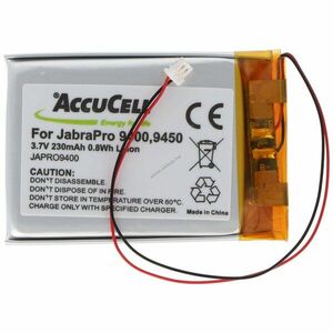 Helyettesítő akku Jabra Pro 9400/9450/9460/9465/9470 14192-00 AHB412434PJ fejhallgató kép