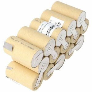 Helyettesítő akku 18V 2000mAh szerszám akkupakk ház nélkül 15x SUB-C NiMH kép
