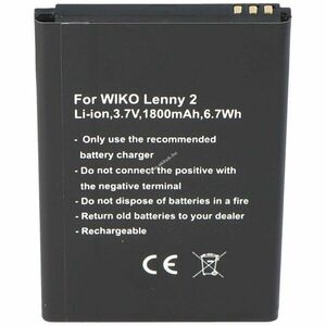 Helyettesítő akku mobiltelefon Wiko Lenny 2 5030 3, 7V 1800mAh 6, 7Wh Li-Ion kép