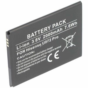 Helyettesítő akku Hisense U972 Pro Li38200F 76x59x5, 1mm mobiltelefon Li-ion kép