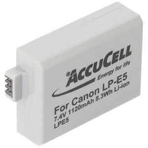 Helyettesítő akku Canon LP-E5 fényképezőgép 7, 4V 800-1000mAh EOS 500D EOS Rebel T1i Li-Ion kép