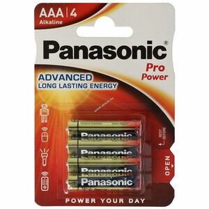Panasonic Pro Power AAA LR03 4db/csomag hagyományos elem alkáli kép