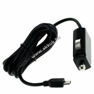 12V autós töltőkábel Micro-USB 5V 2100mA 1, 5m fekete kép