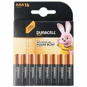 Duracell Plus Power Boost MN2400 AAA (mikro) hagyományos elem 16db/csomag kép