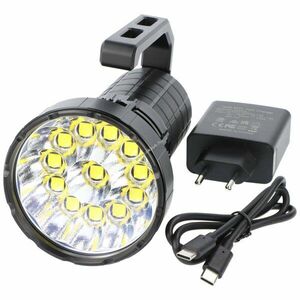 Imalent MS12 Mini C LED zseblámpa 65000lm 1036m melegfehér 3 ventilátorral fogantyúval kép