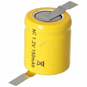 Helyettesítő akku N-150AA 1/3 AA Mignon ceruza akku 1, 2V 150mAh ipari NiCd kép