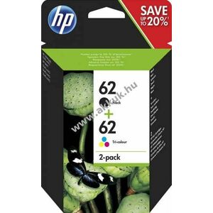Eredeti HP tintapatron kombipack N9J71AE NR.62/C2P04AE NR.62/C2P06AE fekete/színes nyomtató kép