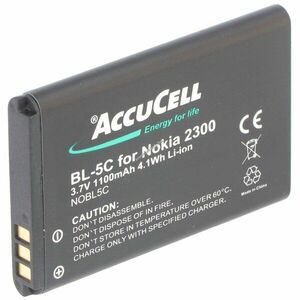 Helyettesítő akku Nokia 3109 BL-5C BL-5CA 1100mAh mobiltelefon kép