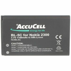 Helyettesítő akku Nokia 1110 BL-5C 1100mAh mobiltelefon kép
