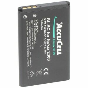 Helyettesítő akku mobiltelefon Nokia 2300 BL-5C 3, 6V 1100mAh Li-Ion kép