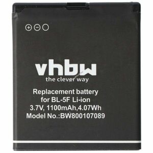 Helyettesítő akku Nokia 6210 Navigator 6710 BL-5F 3, 7V 650-700mAh mobiltelefon Li-Ion kép