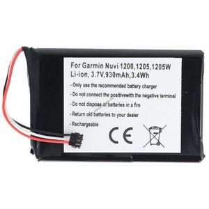 Helyettesítő akku Garmin Nuvi 1200 361-00035-01 gps és navigáció kép