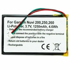 Helyettesítő akku Garmin Nuvi 200 Nüvi 361-00019-11 gps és navigáció Li-Ion kép