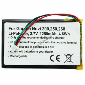Helyettesítő akku Garmin Nuvi 200w 361-00019-11 361-001-11 010-00621-10 GPS és navigáció kép