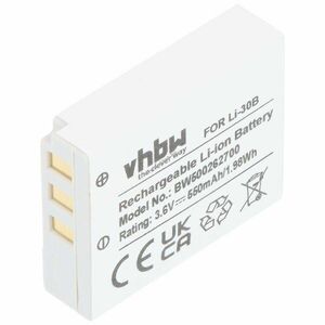 Helyettesítő akku Olympus LI-30B Mju mini Digital fényképezőgép 3, 6V 550mAh Li-Ion kép
